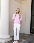 Pointelle Top - Pink