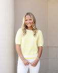 Pointelle Top - Lemon