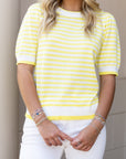 Pointelle Top - Lemon