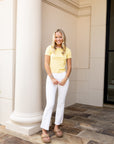 Striped Baby Tee - Yellow & Pink
