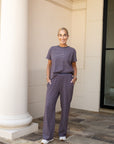 Merlot/Navy Striped Set