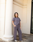 Merlot/Navy Striped Set