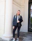 Washed Leather Jacket - Black