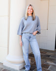 Wide Sleeve Sweater - Grey
