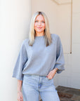 Wide Sleeve Sweater - Grey