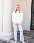 Mock Neck Sweatshirt - Butter