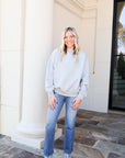 Mock Neck Sweatshirt - Grey