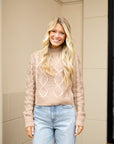 Cable Knit Sweater - Taupe