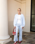 Soft Knit Cardigan Sweater - Blue
