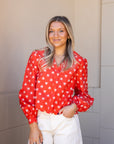 Heart Poplin Top