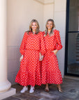 Heart Tiered Midi Skirt