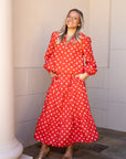 Heart Tiered Midi Skirt