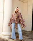 Plaid Poncho Top