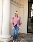 Ruth Top - Camel/Pink