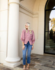 Ruth Top - Camel/Pink