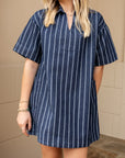 Denim Striped Dress