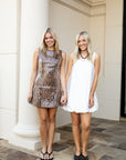 Sleeveless Bubble Hem Dress