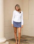 Ruched Button Down Shirt