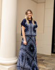 Bandana Print Pleated Skirt