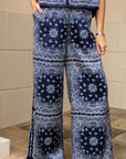 Bandana Print Elastic Waist Pants