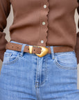 Suede Belt - Brown