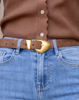 Suede Belt - Brown