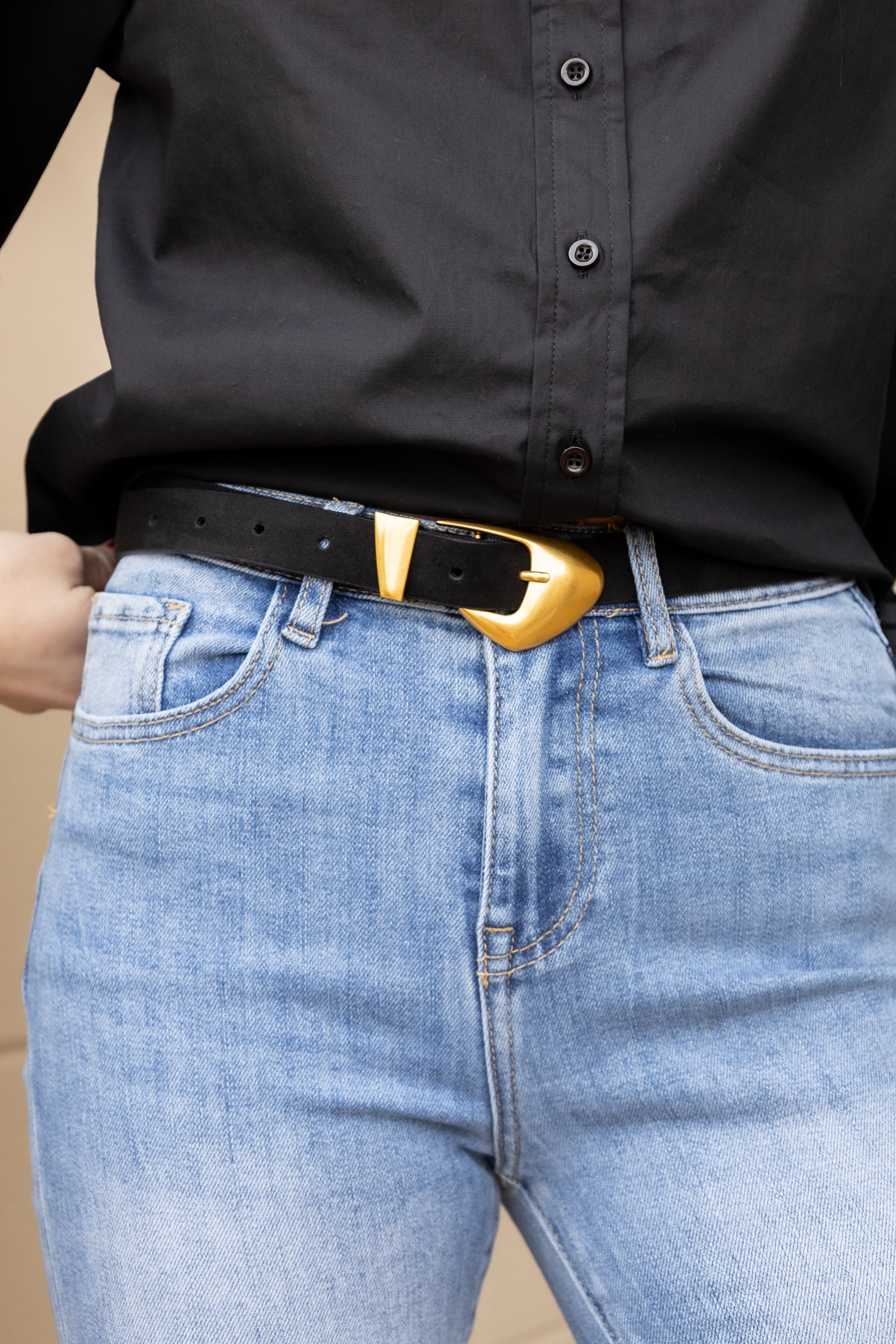 Suede Belt - Black