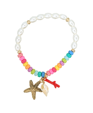 Starfish &amp; Shell Charm Bracelet