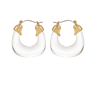 Rounded Square Clear Hoops