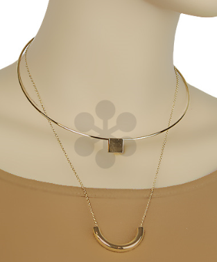 Choker &amp; Necklace Set - Gold