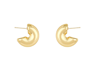 Bold Tube Hoops - Gold