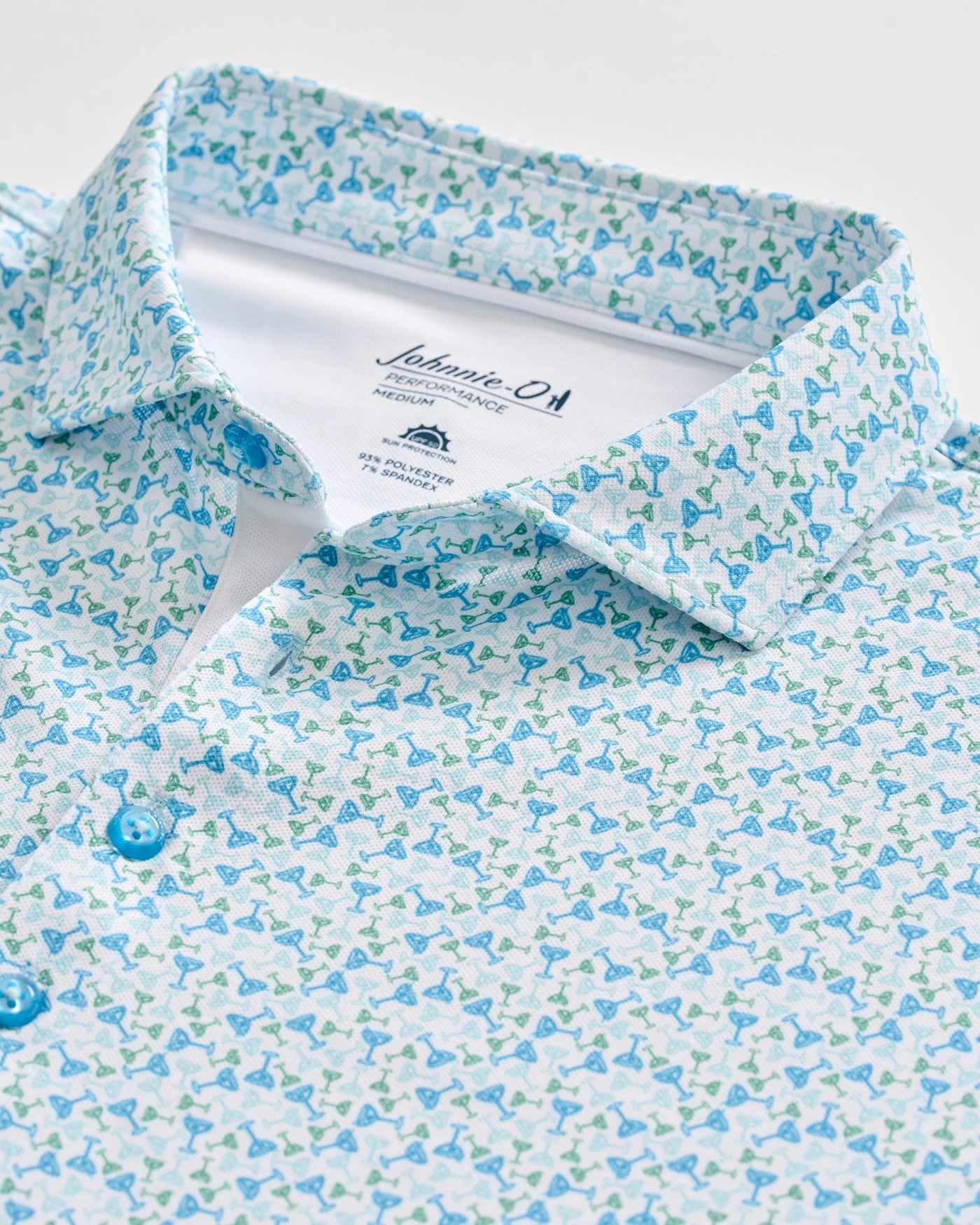 Johnnie-O Performance Mesh Polo - Cocktail Time - Dolphin