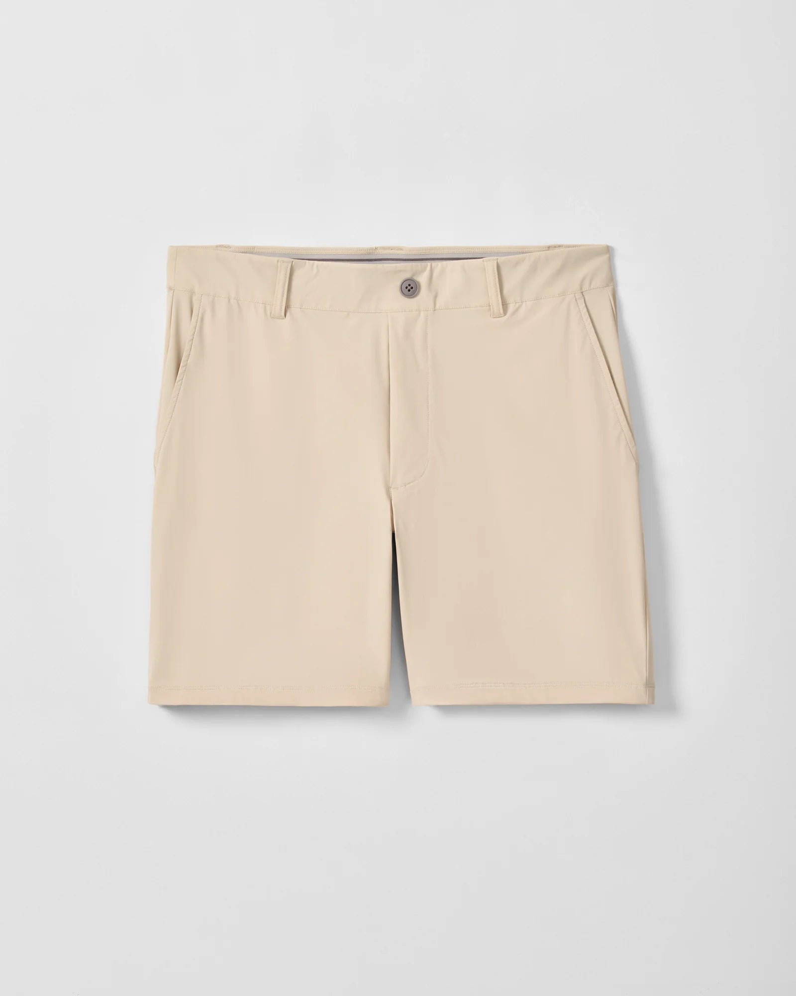 Johnnie-O Fusionn Knit Performance Pull-On Short- 7" - Stone