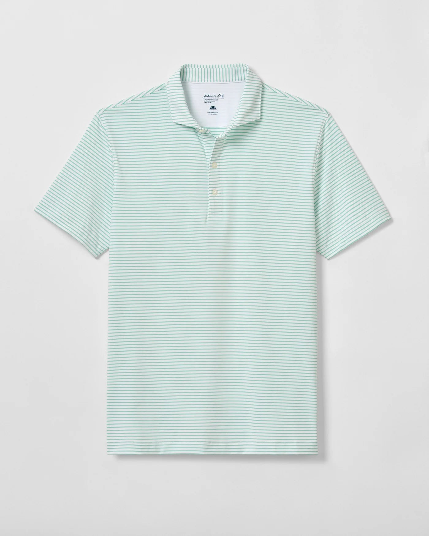 Johnnie-O Performance Jersey Polo - Michael Stripe - Cilantro