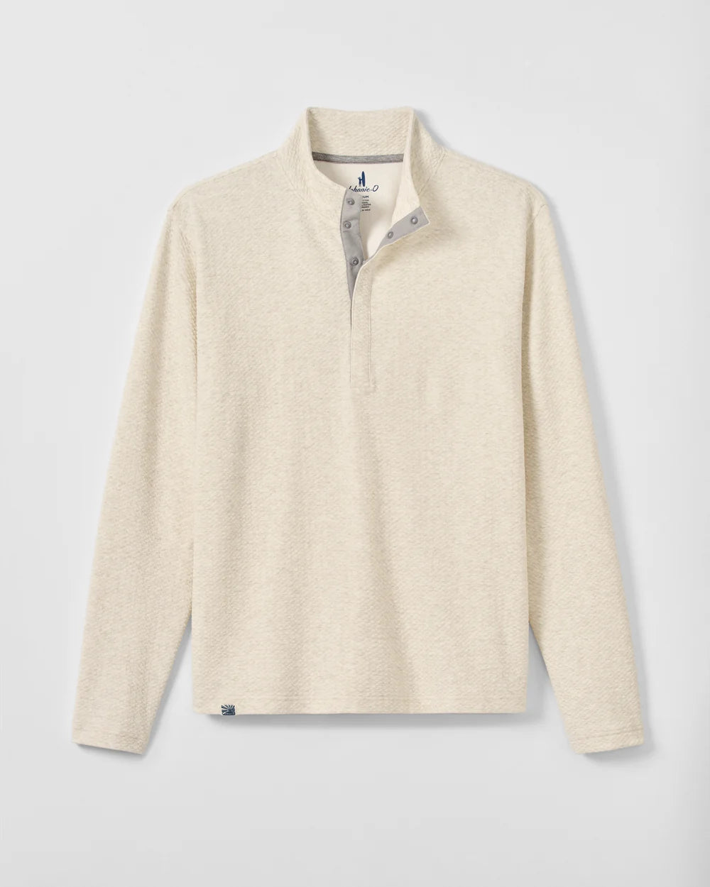 Johnnie-O Ransel Hidden Snap Pullover - Cream