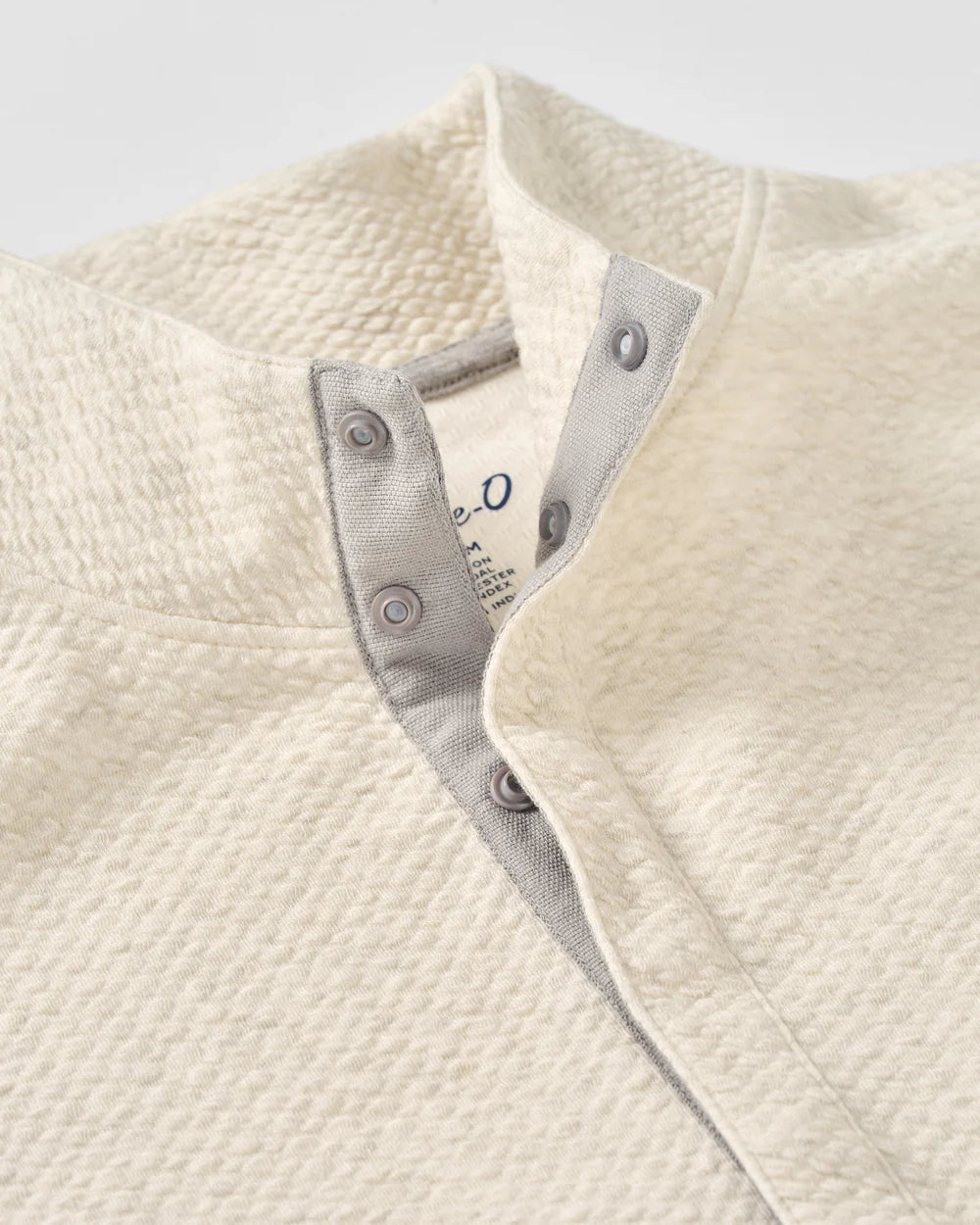 Johnnie-O Ransel Hidden Snap Pullover - Cream