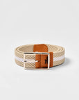 Johnnie-O Reversible Stripe Belt - Light Khaki