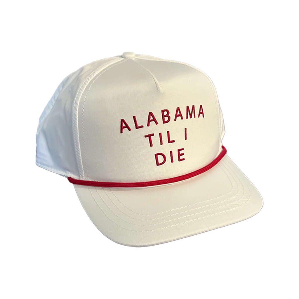 'ALABAMA TIL I DIE' 5 Panel Performance Rope Hat