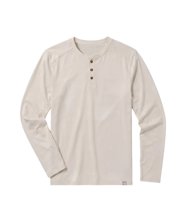 Southern Shirt Co. Max Comfort Henley LS - Oatmeal