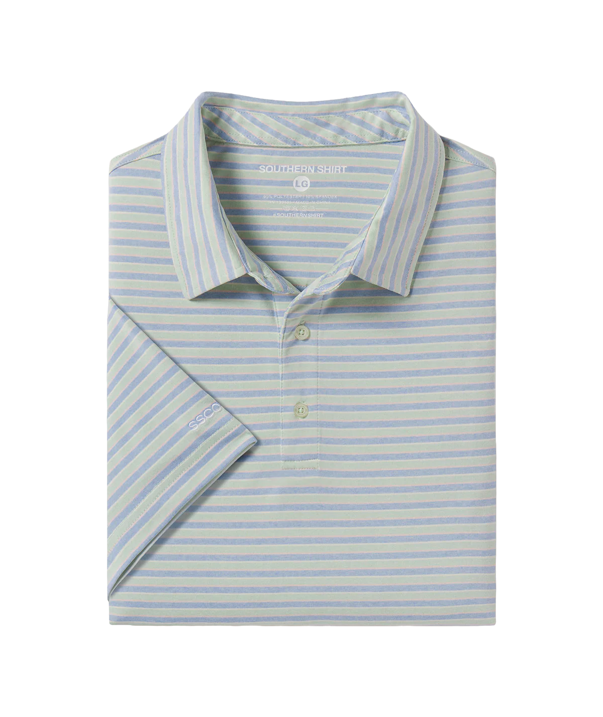 Southern Shirt Co. Cahaba Heather Stripe Polo - Palmetto
