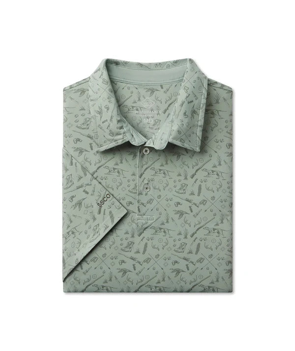 Southern Shirt Co. Quack n Rack Printed Polo - Sage