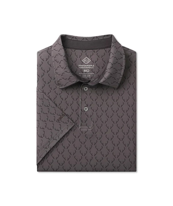Southern Shirt Co. Love of The Hunt Printed Polo - Buckshot