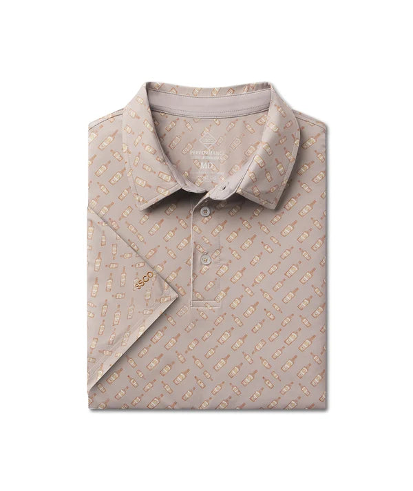 Southern Shirt Co. Rye and Repeat Printed Polo - Rye